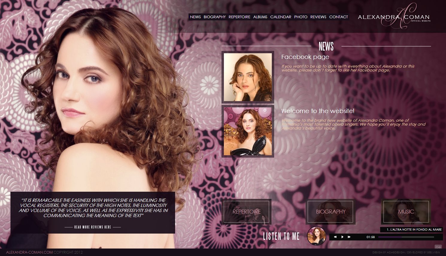 Alexandra Coman Official Website